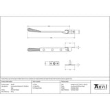 This is an image showing From The Anvil - Polished Nickel 8" Hammered Newbury Stay available from T.H Wiggans Architectural Ironmongery in Kendal, quick delivery and discounted prices