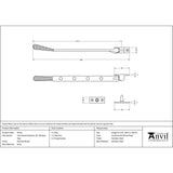 This is an image showing From The Anvil - Polished Nickel 10" Hammered Newbury Stay available from T.H Wiggans Architectural Ironmongery in Kendal, quick delivery and discounted prices