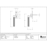 This is an image showing From The Anvil - Pewter Brompton Espag - LH available from T.H Wiggans Architectural Ironmongery in Kendal, quick delivery and discounted prices