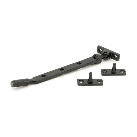 This is an image showing From The Anvil - Black 8" Brompton Stay available from T.H Wiggans Architectural Ironmongery in Kendal, quick delivery and discounted prices