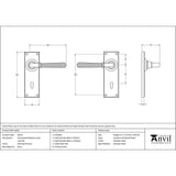 This is an image showing From The Anvil - Polished Chrome Hammered Newbury Lever Lock Set available from trade door handles, quick delivery and discounted prices