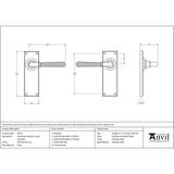 This is an image showing From The Anvil - Polished Chrome Hammered Newbury Lever Latch Set available from trade door handles, quick delivery and discounted prices