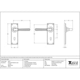 This is an image showing From The Anvil - Aged Bronze Hammered Newbury Lever Lock Set available from trade door handles, quick delivery and discounted prices