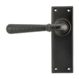 This is an image of From The Anvil - Aged Bronze Hammered Newbury Lever Latch Set available to order from T.H Wiggans Architectural Ironmongery in Kendal, quick delivery and discounted prices.