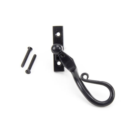 This is an image showing From The Anvil - Black 16mm Shepherd's Crook Espag - RH available from T.H Wiggans Architectural Ironmongery in Kendal, quick delivery and discounted prices