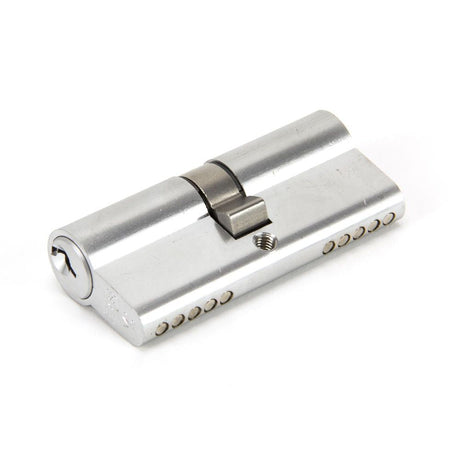 This is an image showing From The Anvil - Satin Chrome 35/35 5pin Euro Cylinder KA available from T.H Wiggans Architectural Ironmongery in Kendal, quick delivery and discounted prices