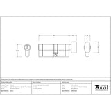 This is an image showing From The Anvil - Polished Chrome 35T/45 5pin Euro Cylinder/Thumbturn available from T.H Wiggans Architectural Ironmongery in Kendal, quick delivery and discounted prices