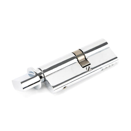 This is an image showing From The Anvil - Polished Chrome 35/45T 5pin Euro Cylinder/Thumbturn available from T.H Wiggans Architectural Ironmongery in Kendal, quick delivery and discounted prices