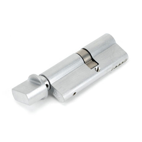 This is an image showing From The Anvil - Satin Chrome 35/45T 5pin Euro Cylinder/Thumbturn available from T.H Wiggans Architectural Ironmongery in Kendal, quick delivery and discounted prices