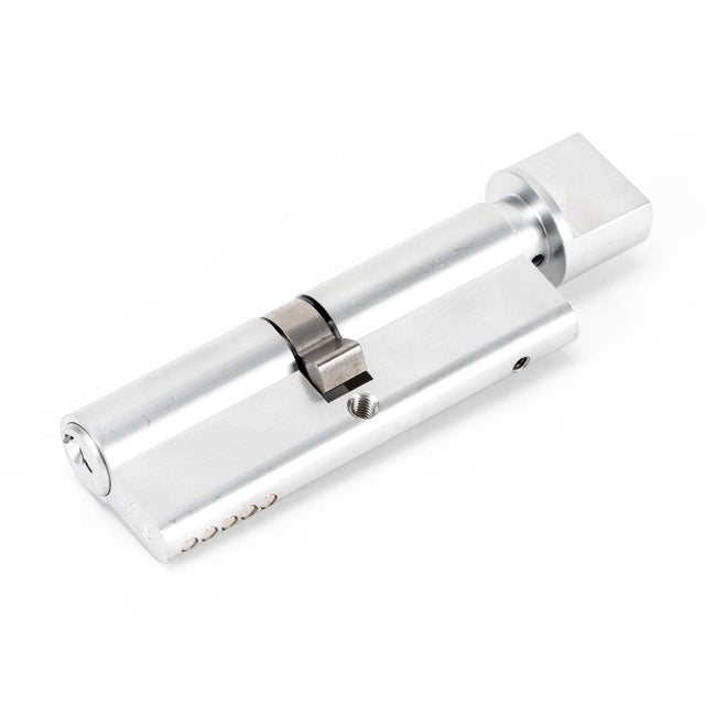 This is an image showing From The Anvil - Satin Chrome 45/45 5pin Euro Cylinder/Thumbturn available from T.H Wiggans Architectural Ironmongery in Kendal, quick delivery and discounted prices