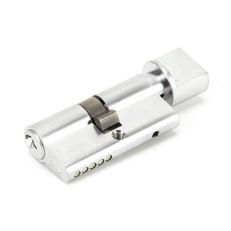 This is an image showing From The Anvil - Satin Chrome 30/30 5pin Euro Cylinder/Thumbturn KA available from T.H Wiggans Architectural Ironmongery in Kendal, quick delivery and discounted prices