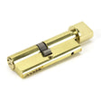 This is an image showing From The Anvil - Lacquered Brass 40/40 5pin Euro Cylinder/Thumbturn KA available from T.H Wiggans Architectural Ironmongery in Kendal, quick delivery and discounted prices