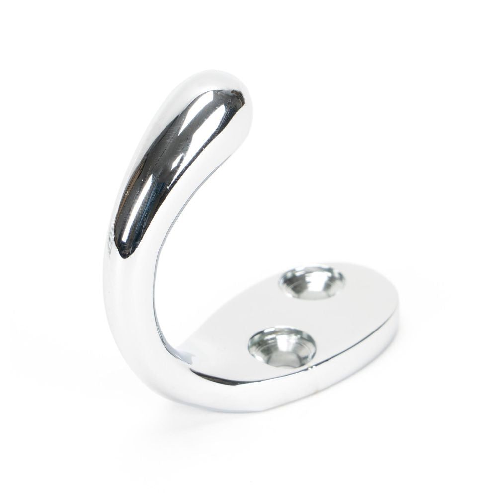 This is an image showing From The Anvil - Polished Chrome Celtic Single Robe Hook available from T.H Wiggans Architectural Ironmongery in Kendal, quick delivery and discounted prices