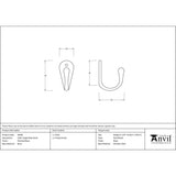 This is an image showing From The Anvil - Polished Brass Celtic Single Robe Hook available from trade door handles, quick delivery and discounted prices