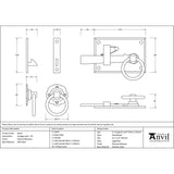 This is an image showing From The Anvil - External Beeswax Cottage Latch - RH available from trade door handles, quick delivery and discounted prices