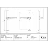 This is an image showing From The Anvil - Pol. Marine SS (316) Newbury Slimline Lever Espag. Latch Set available from trade door handles, quick delivery and discounted prices