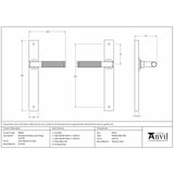 This is an image showing From The Anvil - Satin Marine SS (316) Brompton Slimline Lever Espag. Latch Set available from trade door handles, quick delivery and discounted prices