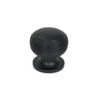This is an image showing From The Anvil - Matt Black Beehive Cabinet Knob 30mm available from T.H Wiggans Architectural Ironmongery in Kendal, quick delivery and discounted prices