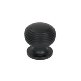 This is an image showing From The Anvil - Matt Black Beehive Cabinet Knob 30mm available from T.H Wiggans Architectural Ironmongery in Kendal, quick delivery and discounted prices