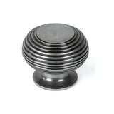 This is an image showing From The Anvil - Pewter Beehive Cabinet Knob 40mm available from T.H Wiggans Architectural Ironmongery in Kendal, quick delivery and discounted prices