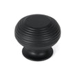 This is an image showing From The Anvil - Matt Black Beehive Cabinet Knob 40mm available from T.H Wiggans Architectural Ironmongery in Kendal, quick delivery and discounted prices