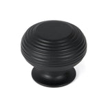 This is an image showing From The Anvil - Matt Black Beehive Cabinet Knob 40mm available from T.H Wiggans Architectural Ironmongery in Kendal, quick delivery and discounted prices