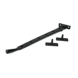 This is an image showing From The Anvil - Black 12" Hammered Newbury Stay available from T.H Wiggans Architectural Ironmongery in Kendal, quick delivery and discounted prices