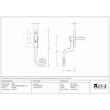 This is an image showing From The Anvil - Beeswax 16mm Monkeytail Espag - RH available from T.H Wiggans Architectural Ironmongery in Kendal, quick delivery and discounted prices