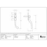 This is an image showing From The Anvil - Beeswax 16mm Peardrop Espag - RH available from T.H Wiggans Architectural Ironmongery in Kendal, quick delivery and discounted prices