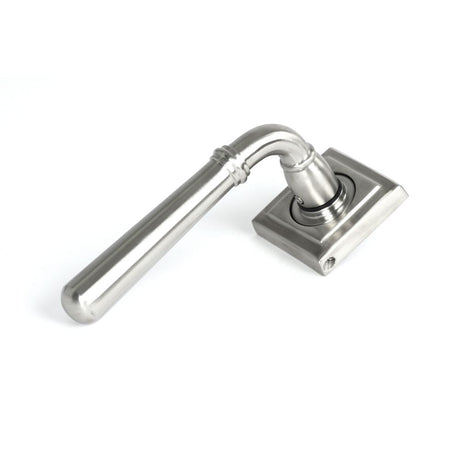 This is an image of From The Anvil - Satin Marine SS (316) Newbury Lever on Rose Set (Square) available to order from T.H Wiggans Architectural Ironmongery in Kendal, quick delivery and discounted prices.