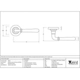 This is an image showing From The Anvil - Polished Marine SS (316) Newbury Lever on Rose Set (Plain) available from trade door handles, quick delivery and discounted prices