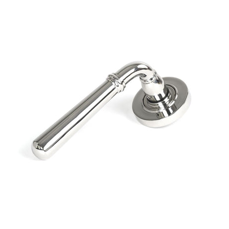 This is an image of From The Anvil - Polished Marine SS (316) Newbury Lever on Rose Set (Plain) available to order from T.H Wiggans Architectural Ironmongery in Kendal, quick delivery and discounted prices.