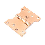 This is an image showing From The Anvil - Polished Bronze 4" x 3" x 5" Parliament Hinge (pair) ss available from T.H Wiggans Architectural Ironmongery in Kendal, quick delivery and discounted prices