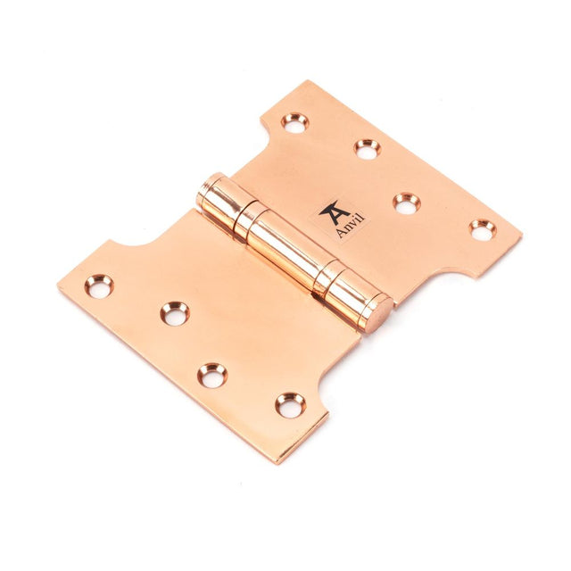 This is an image showing From The Anvil - Polished Bronze 4" x 3" x 5" Parliament Hinge (pair) ss available from T.H Wiggans Architectural Ironmongery in Kendal, quick delivery and discounted prices