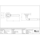 This is an image showing From The Anvil - Satin Marine SS (316) Newbury Lever on Rose Set (Plain) - Unspr available from trade door handles, quick delivery and discounted prices