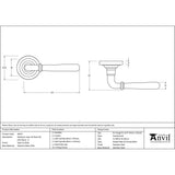 This is an image showing From The Anvil - Satin Marine SS (316) Newbury Lever on Rose Set (Art Deco) - Un available from trade door handles, quick delivery and discounted prices