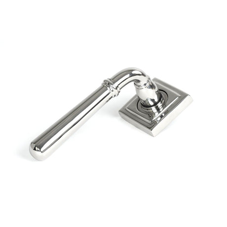 This is an image of From The Anvil - Polished Marine SS (316) Newbury Lever on Rose Set (Square) - U available to order from T.H Wiggans Architectural Ironmongery in Kendal, quick delivery and discounted prices.