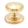 This is an image of From The Anvil - Polished Brass Art Deco Centre Door Knob available to order from T.H Wiggans Architectural Ironmongery in Kendal, quick delivery and discounted prices.