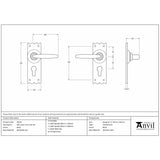 This is an image showing From The Anvil - Black Oak Lever Euro Lock Set available from trade door handles, quick delivery and discounted prices