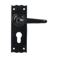 This is an image of From The Anvil - Black Oak Lever Euro Lock Set available to order from T.H Wiggans Architectural Ironmongery in Kendal, quick delivery and discounted prices.