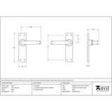 This is an image showing From The Anvil - Black Lever Latch Set available from trade door handles, quick delivery and discounted prices