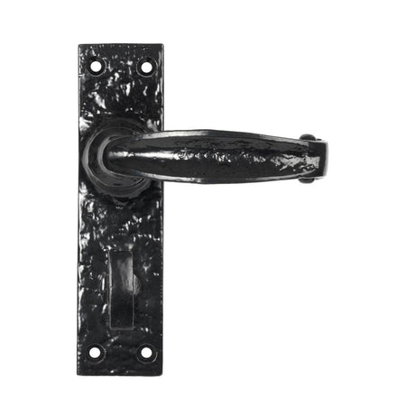This is an image of From The Anvil - Black Lever Bathroom Set available to order from T.H Wiggans Architectural Ironmongery in Kendal, quick delivery and discounted prices.