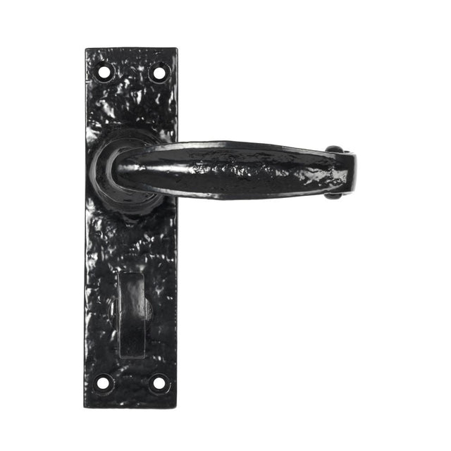 This is an image of From The Anvil - Black Lever Bathroom Set available to order from T.H Wiggans Architectural Ironmongery in Kendal, quick delivery and discounted prices.