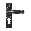 This is an image of From The Anvil - Black Lever Euro Lock Set available to order from T.H Wiggans Architectural Ironmongery in Kendal, quick delivery and discounted prices.