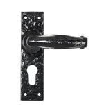 This is an image of From The Anvil - Black Lever Euro Lock Set available to order from T.H Wiggans Architectural Ironmongery in Kendal, quick delivery and discounted prices.