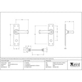 This is an image showing From The Anvil - Black MF Lever Bathroom Set available from trade door handles, quick delivery and discounted prices