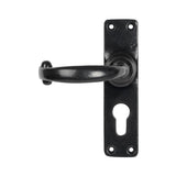 This is an image showing From The Anvil - Black MF Lever Euro Lock Set available from trade door handles, quick delivery and discounted prices