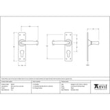 This is an image showing From The Anvil - Black MF Lever Euro Lock Set available from trade door handles, quick delivery and discounted prices