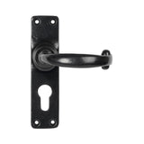 This is an image of From The Anvil - Black MF Lever Euro Lock Set available to order from T.H Wiggans Architectural Ironmongery in Kendal, quick delivery and discounted prices.