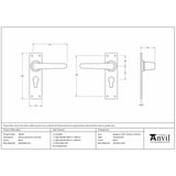 This is an image showing From The Anvil - Black Deluxe Lever Euro Lock Set available from trade door handles, quick delivery and discounted prices